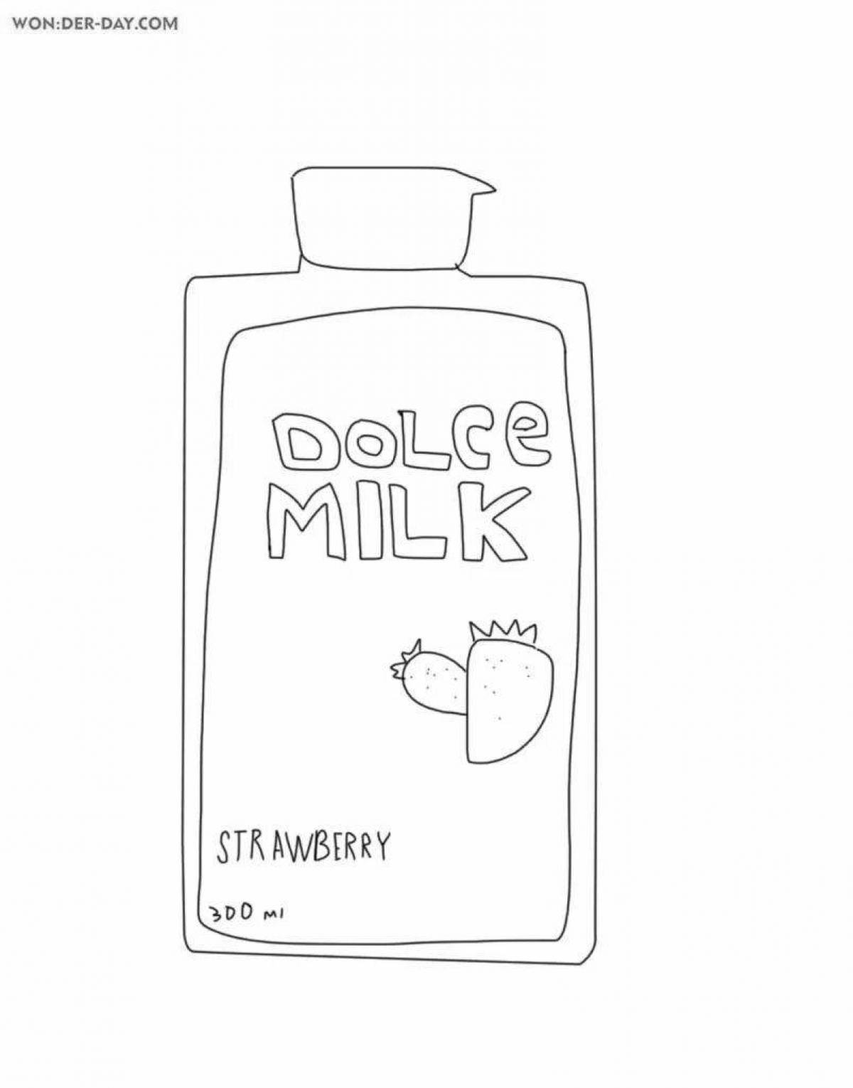 Игривая страница-раскраска dolce milk paper