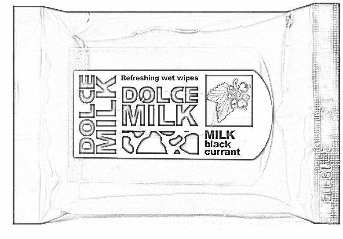 Забавная раскраска dolce milk paper