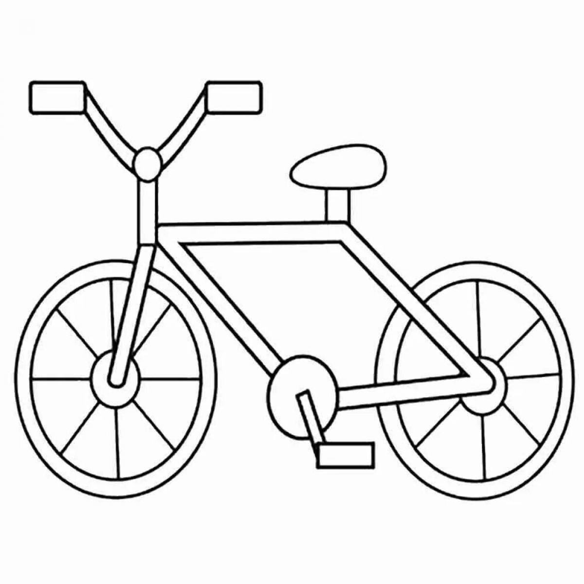 Раскраска стойкий велосипедист