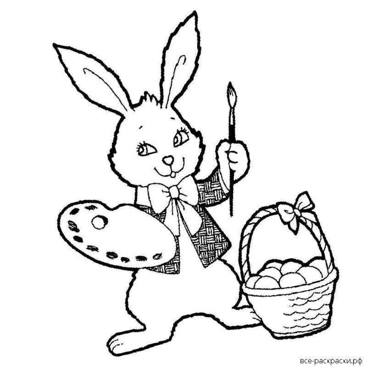 Красочная страница раскраски buffy bunny