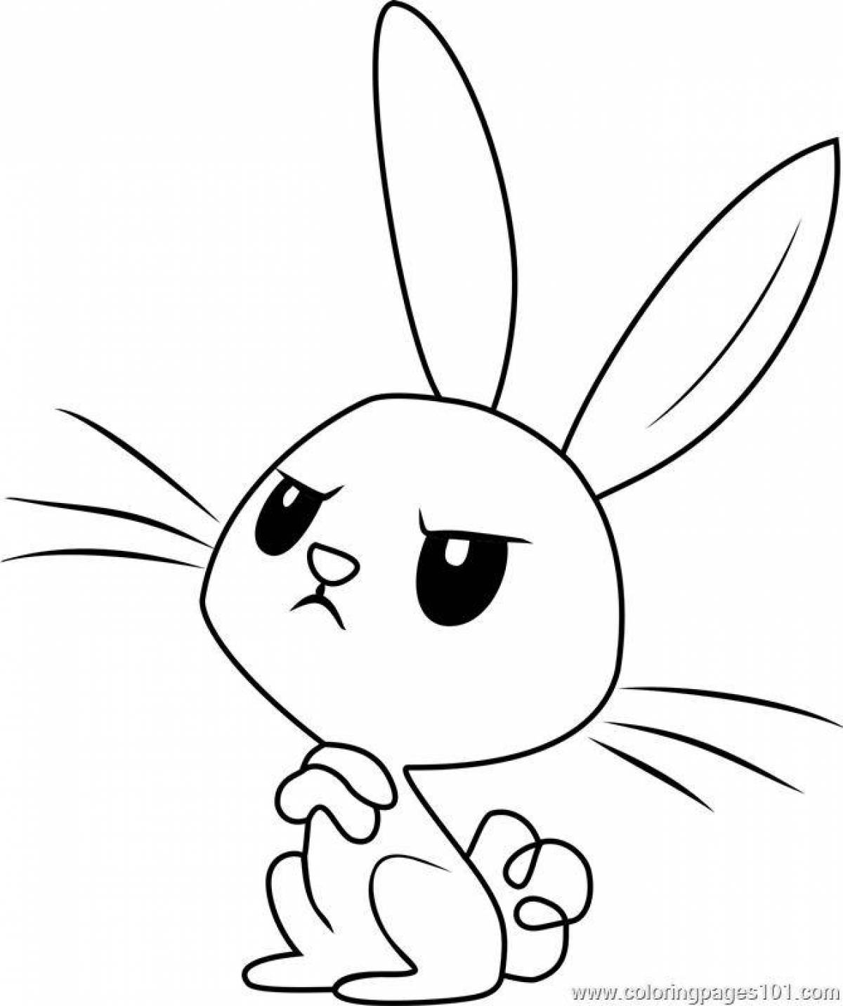 Блестящая страница раскраски buffy bunny