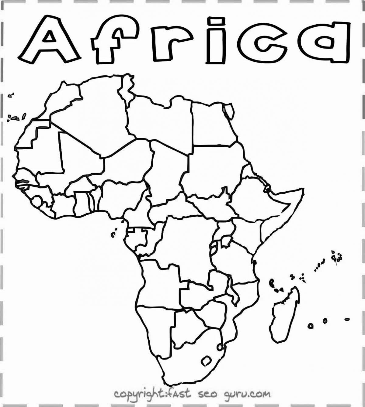 Захватывающая раскраска материковая африка