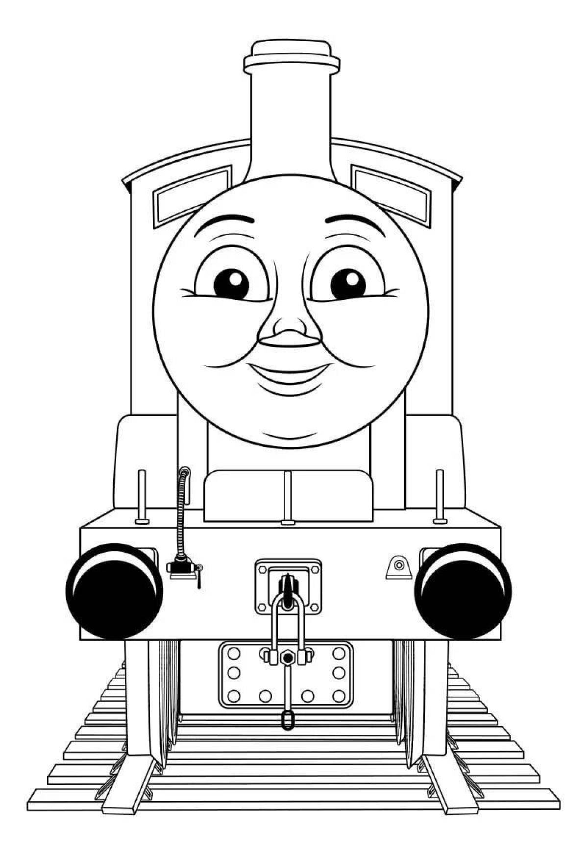 Color-magnificent thomas the engine coloring page