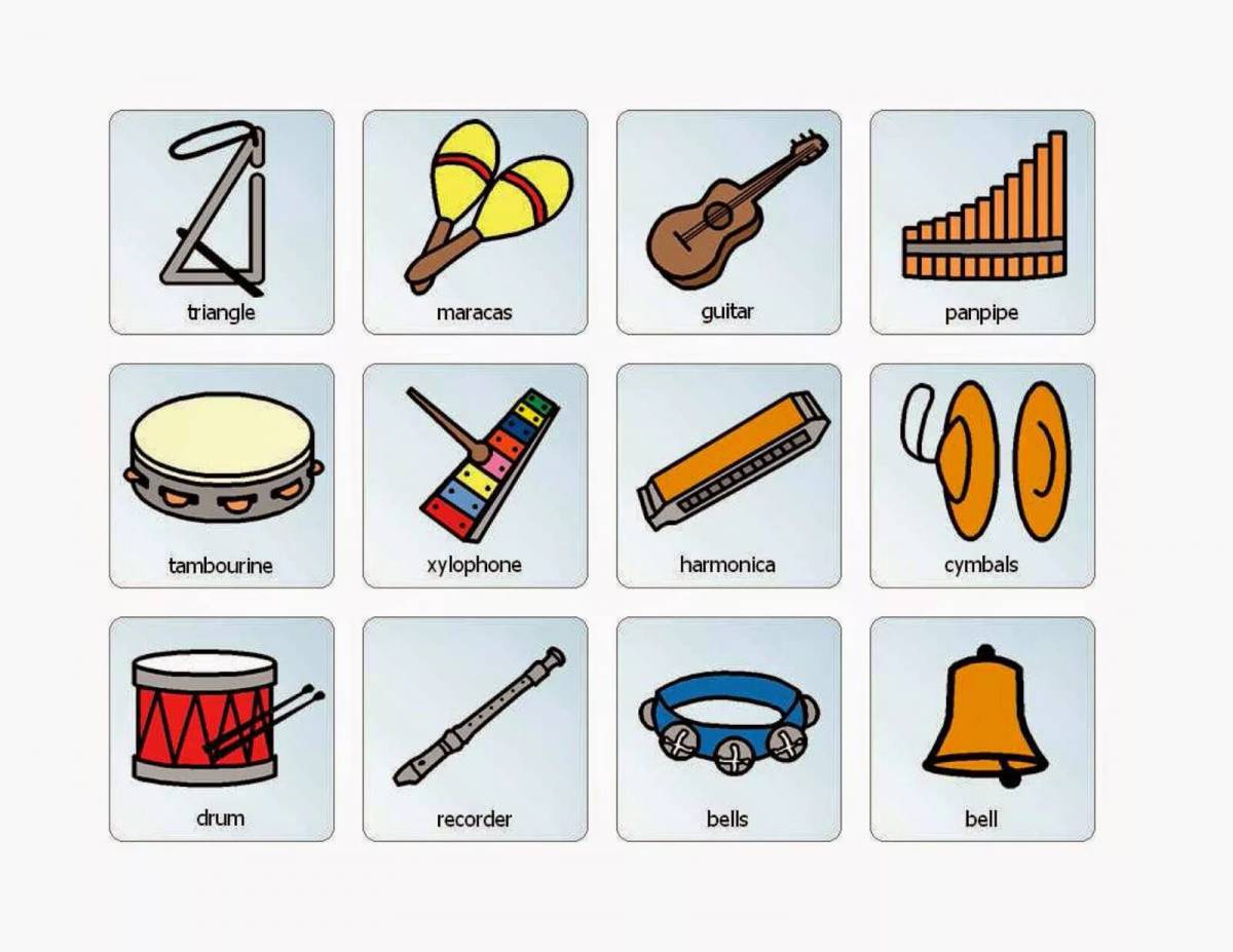 Музыкальные инструменты для детей с названиями #26