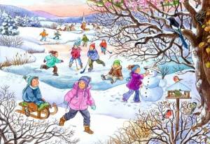Раскраска на тему зима для детей 2 3 лет #19 #412530