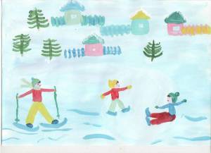Раскраска на тему зимние забавы 3 4 лет #7 #412751