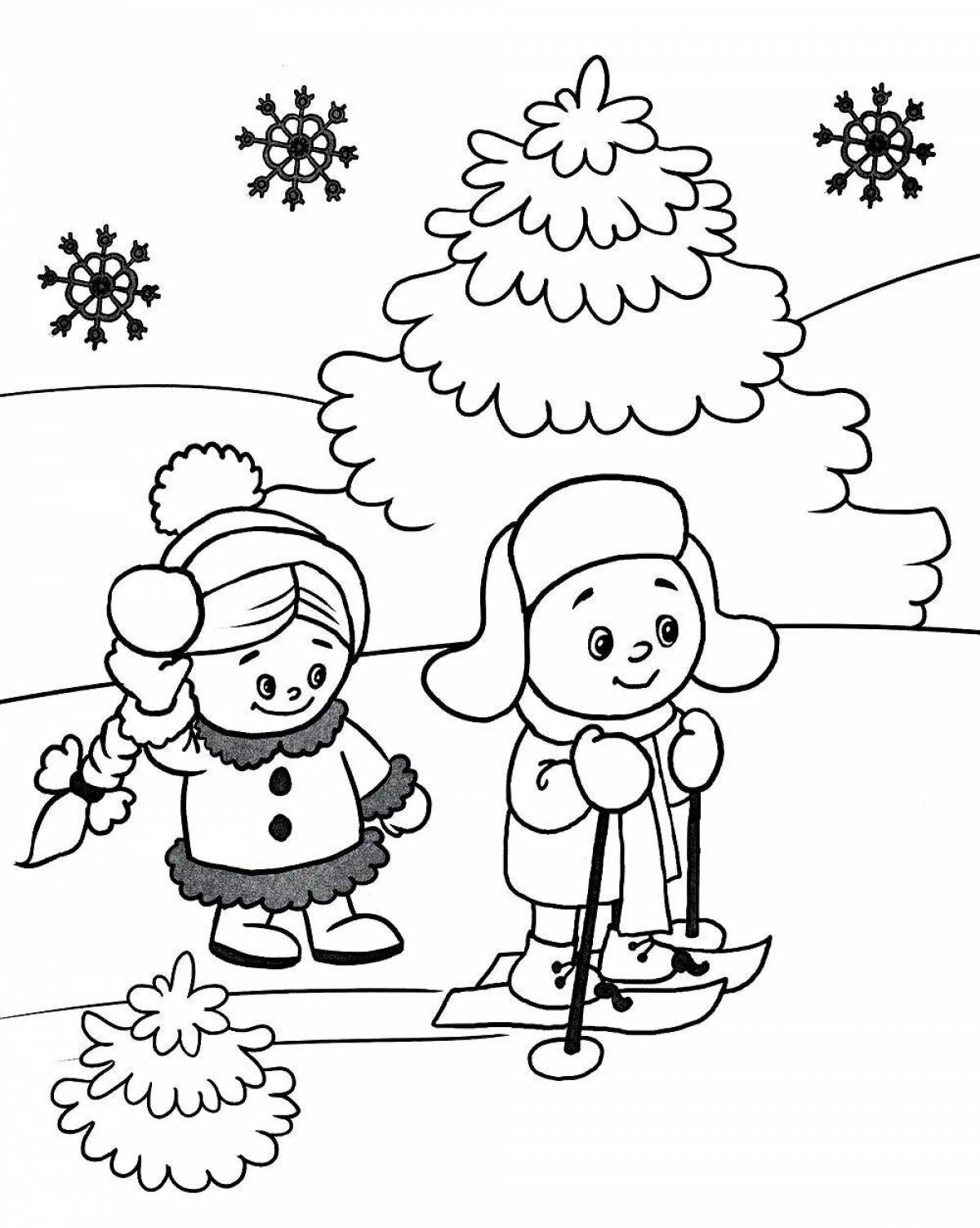 На тему зимние забавы для детей 3 4 лет #11