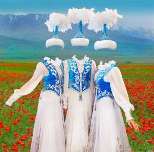 Раскраска национальный костюм казахский #28 #417744