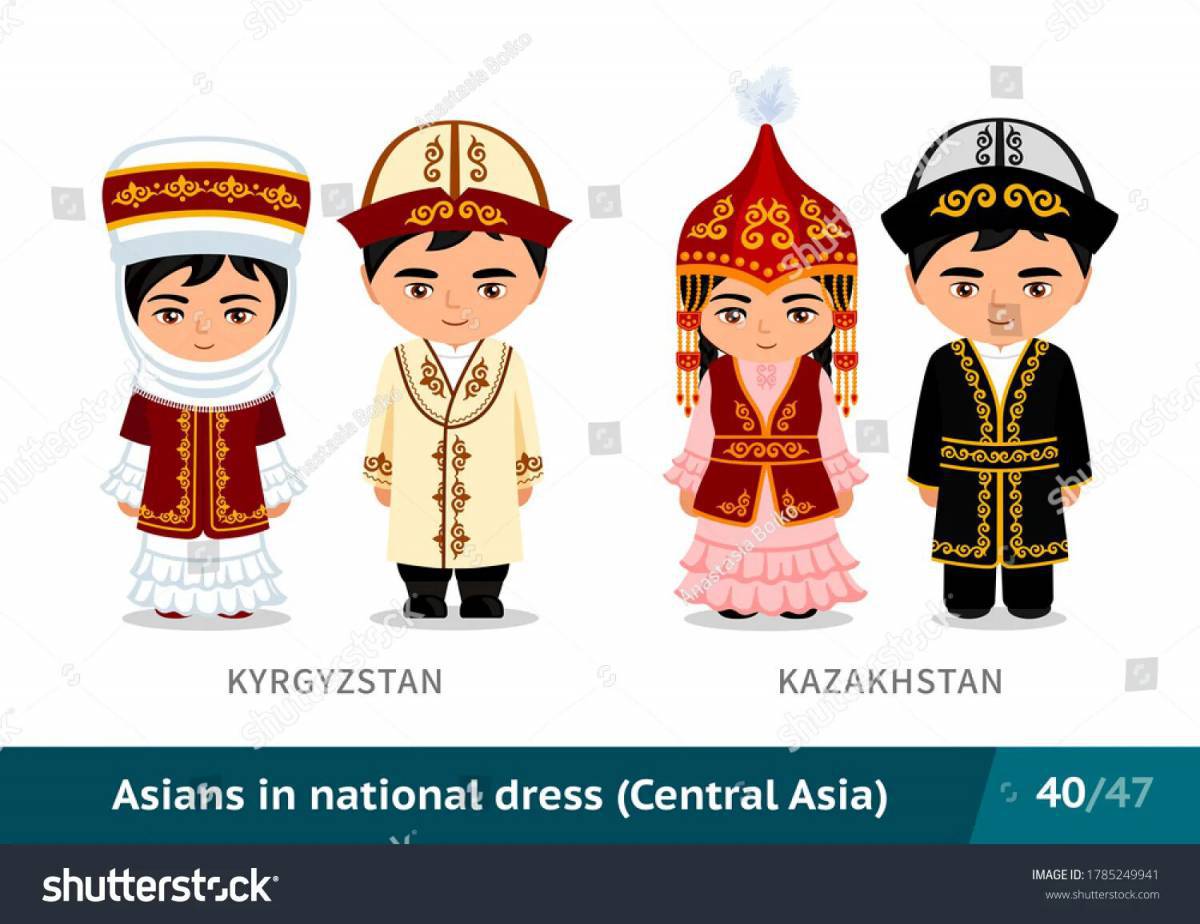 Национальный костюм казахский #6