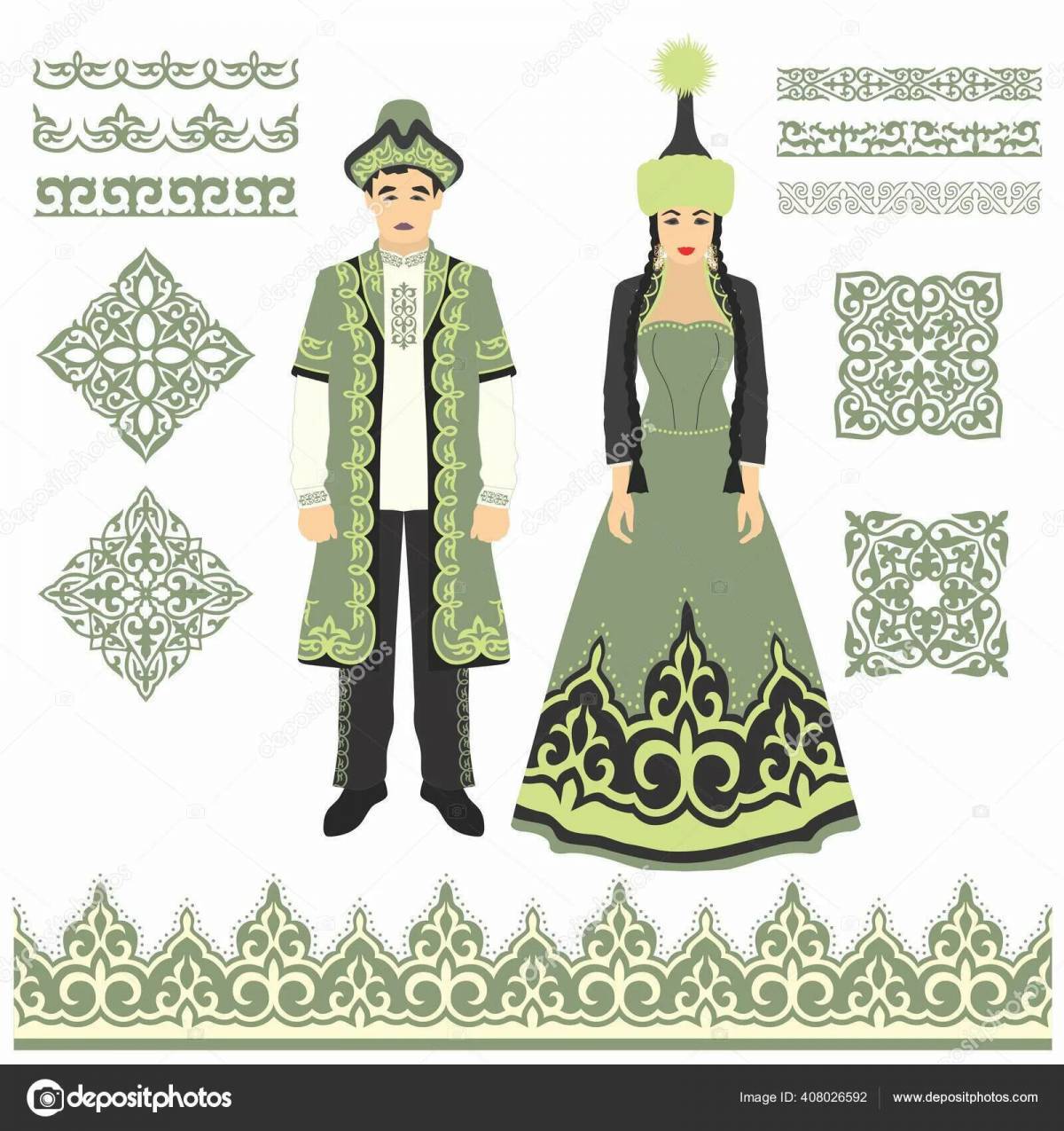 Национальный костюм казахский #38