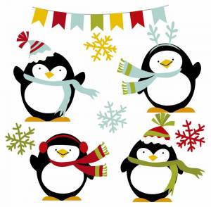 Раскраска новогодний пингвин #35 #420840