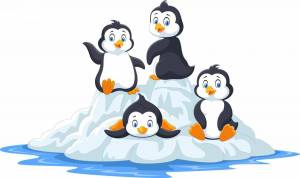 Раскраска пингвин на льдине для детей #34 #439786