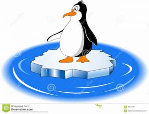 Раскраска пингвин на льдине для детей #37 #439789