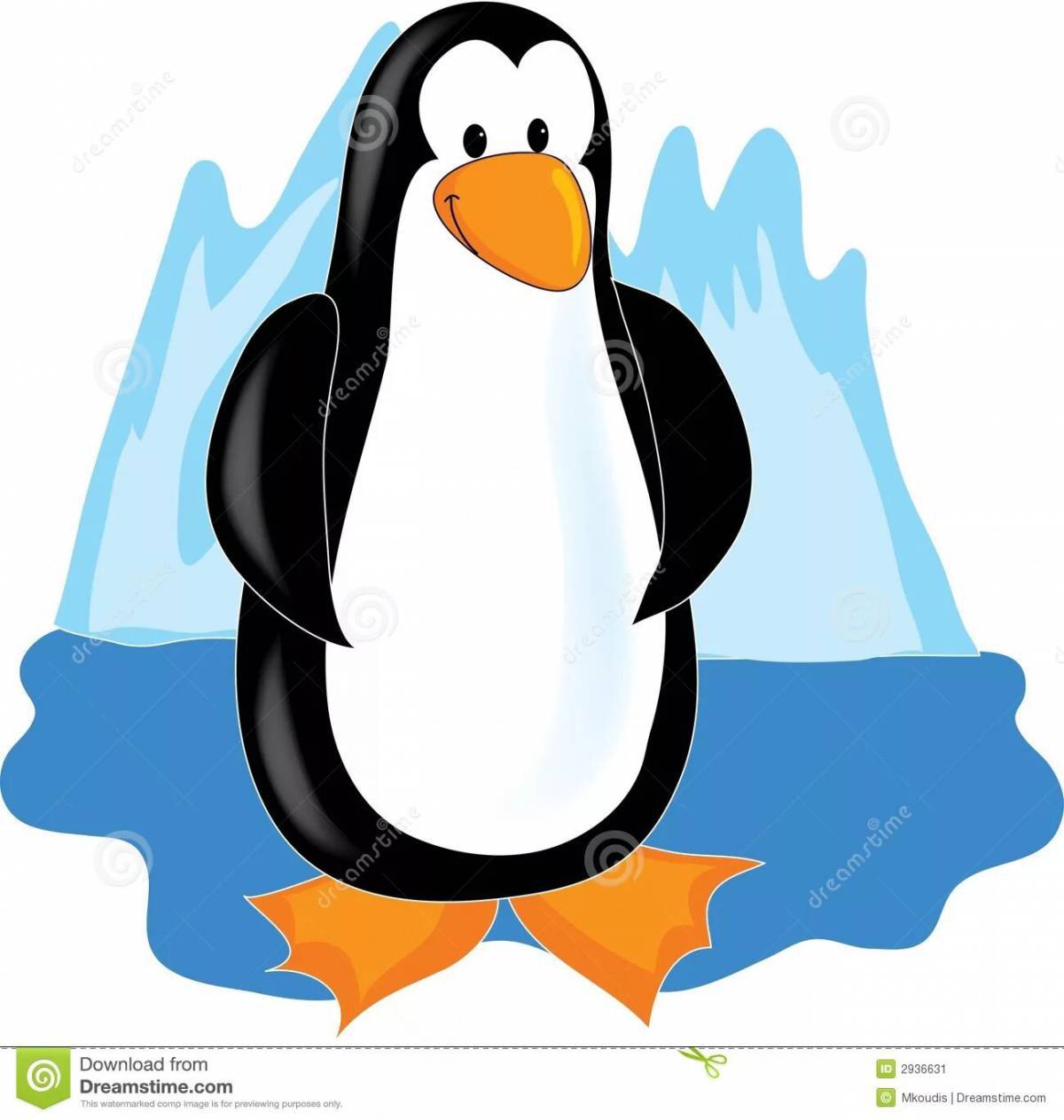 Пингвин на льдине для детей #15