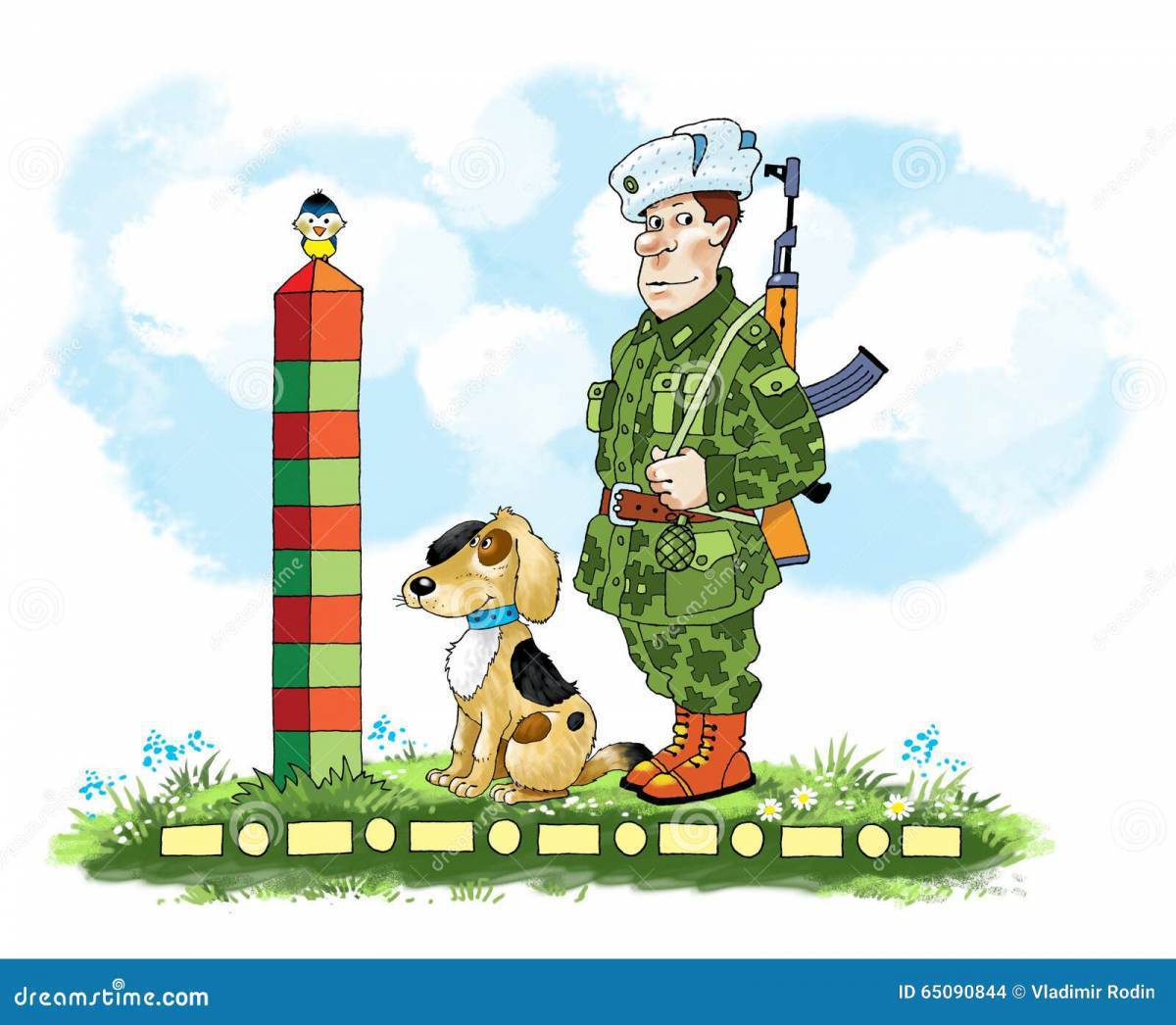 Пограничник с собакой картинка