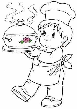Раскраска повар для детей 6 7 лет #36 #450574