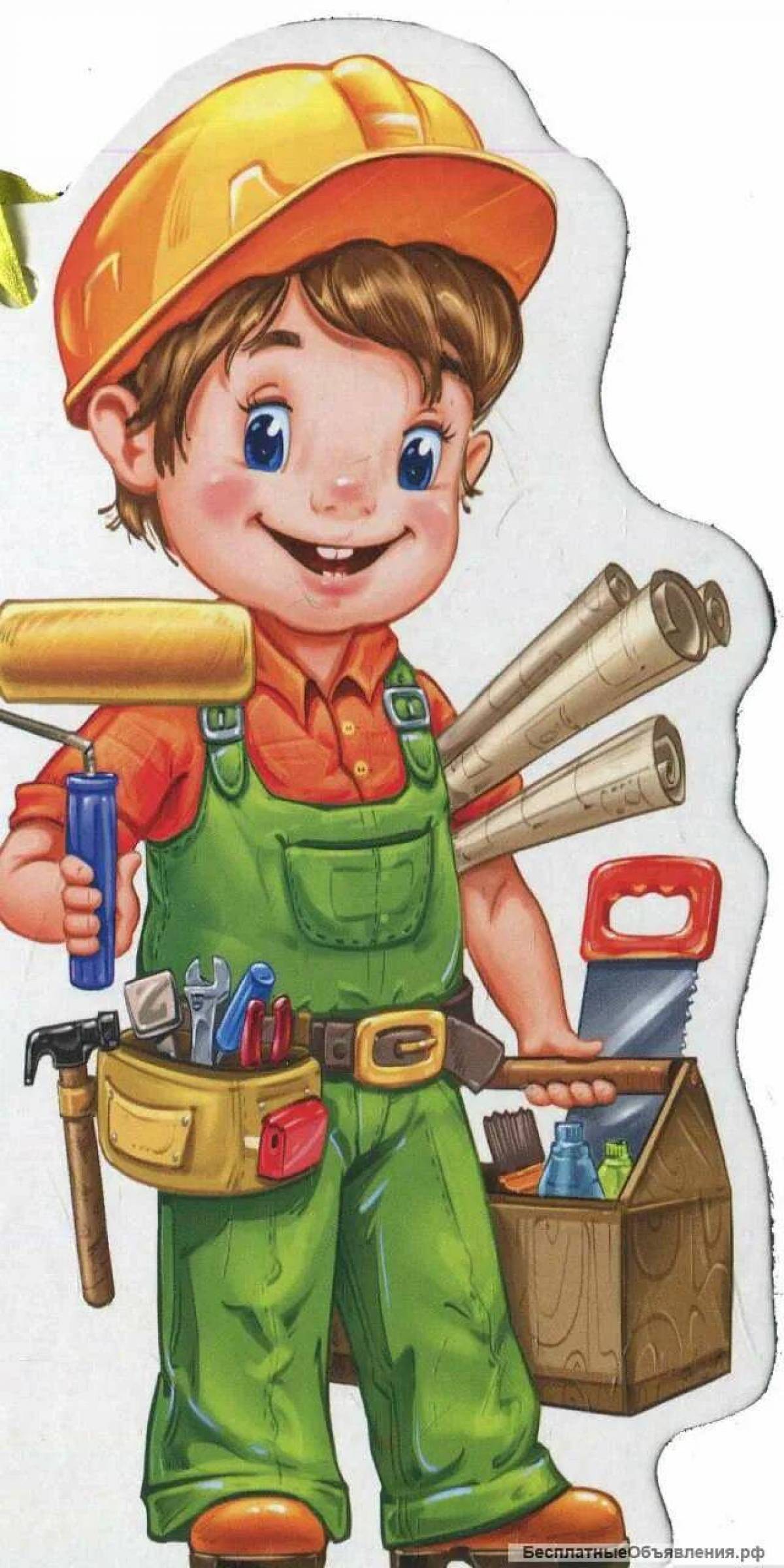 Профессия строитель для детей #4