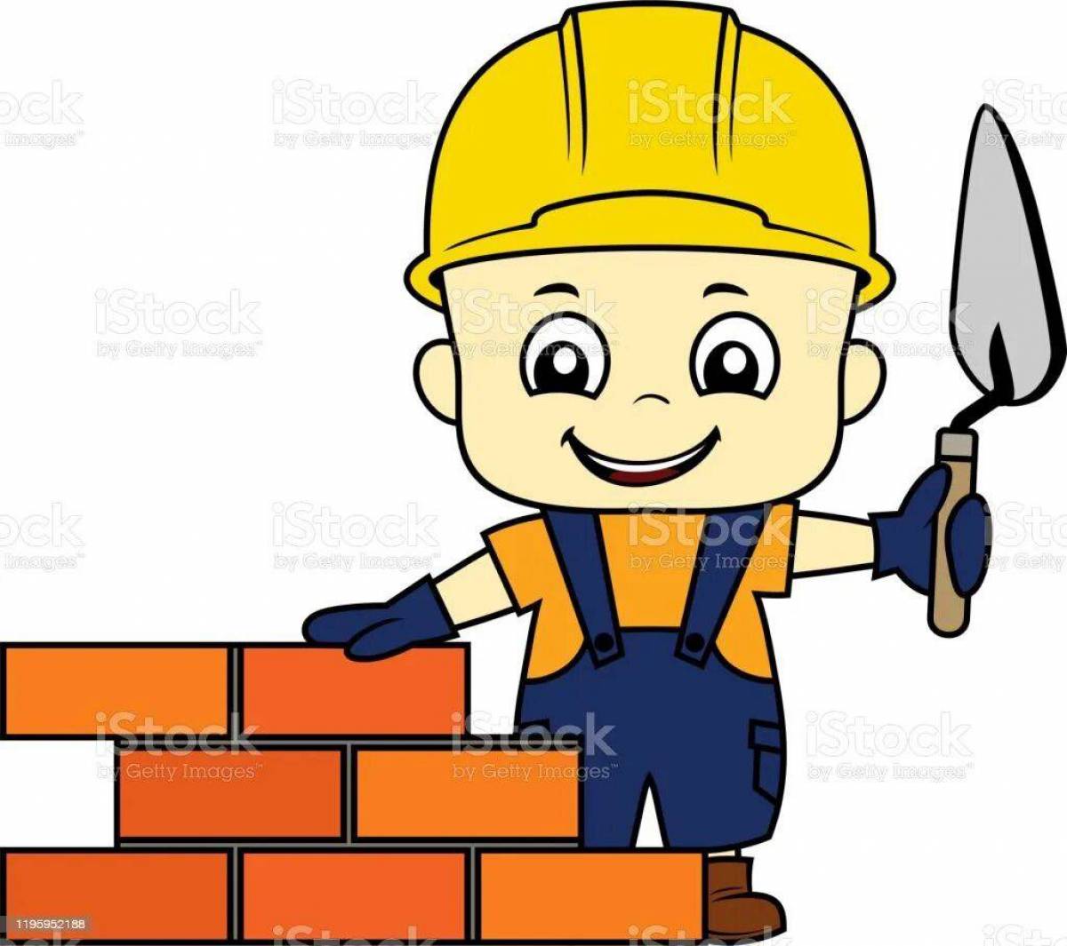 Профессия строитель для детей #22