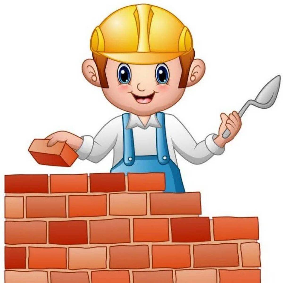 Профессия строитель для детей #37