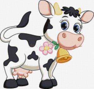 Раскраска рисунок корова для детей #18 #473896