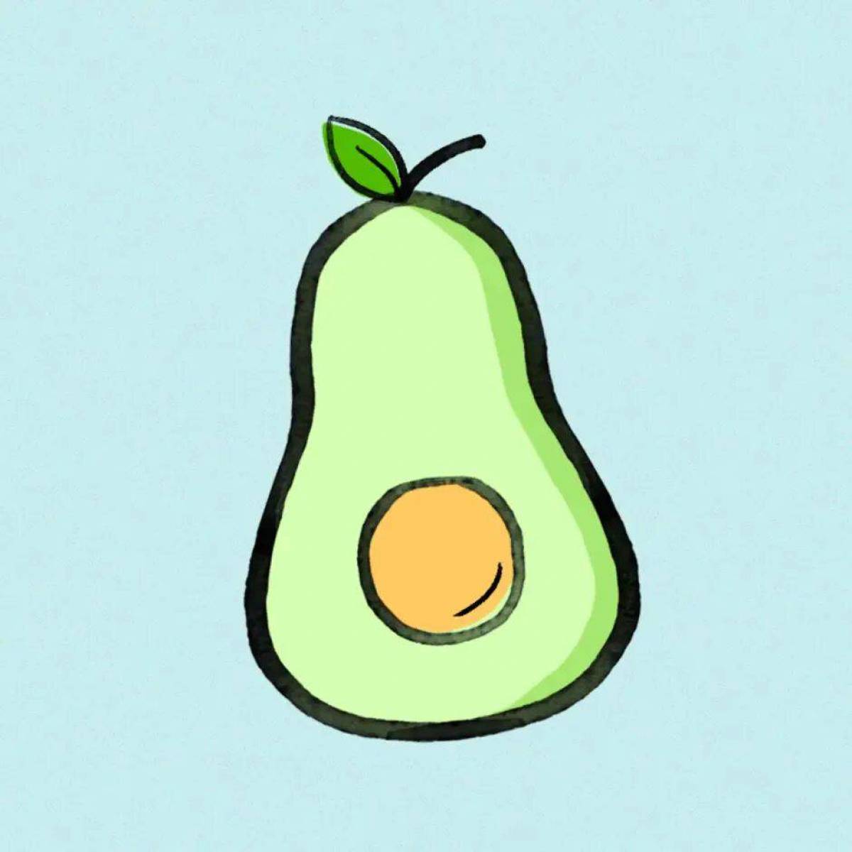 Рисунок авокадо #20