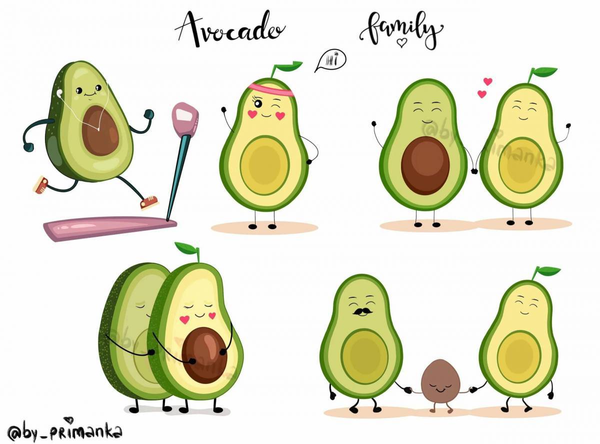 Рисунок авокадо #33
