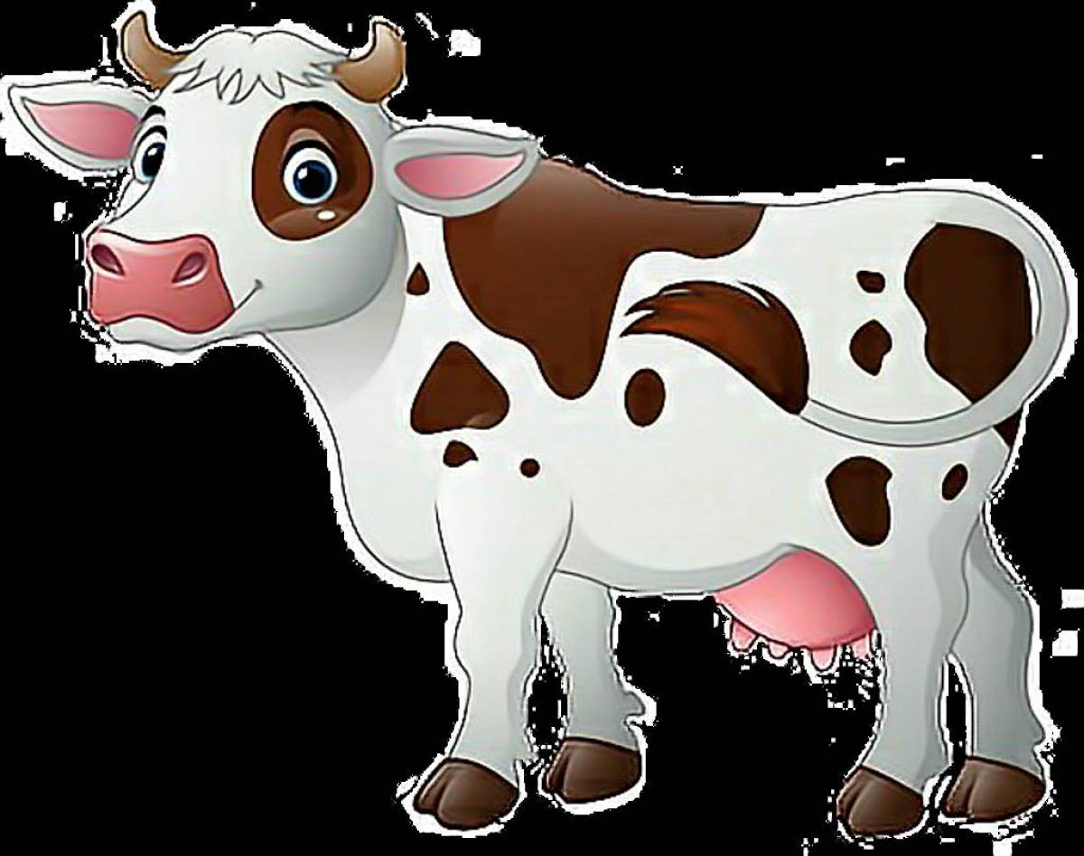 Рисунок корова для детей #20