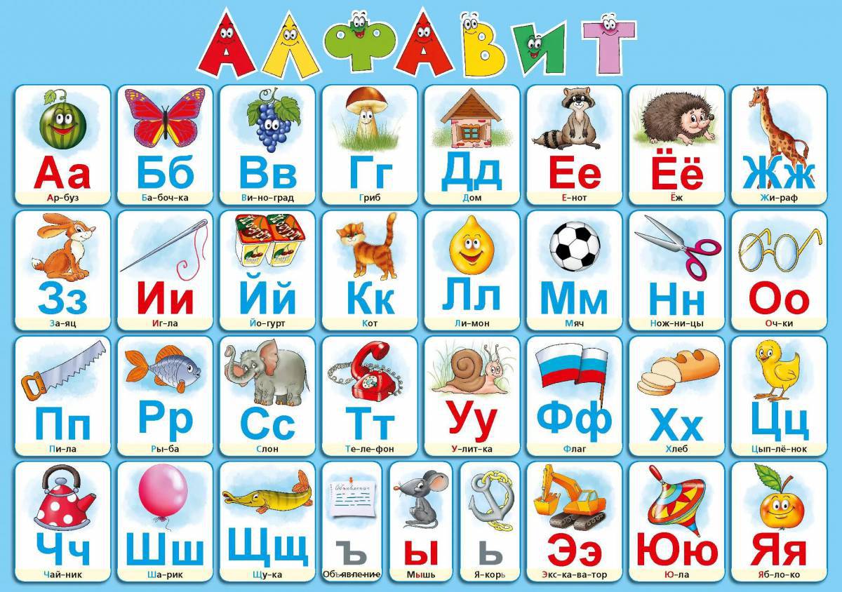 Буквы для детей с картинками по названию буквы #11