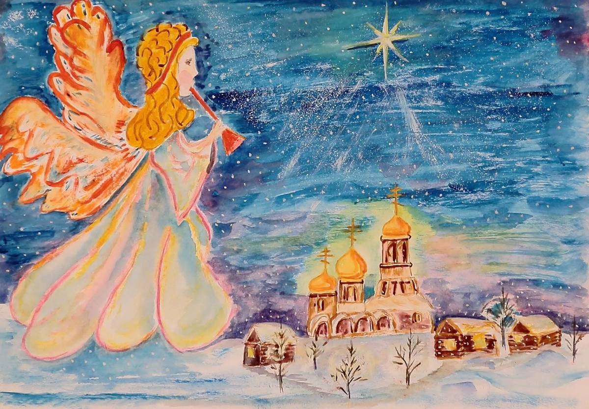 Рисунок на рождество
