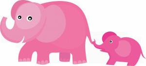 Раскраска розовый слон #12 #478255