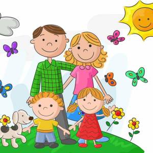 Раскраска семья для детей 3 4 лет #11 #490132