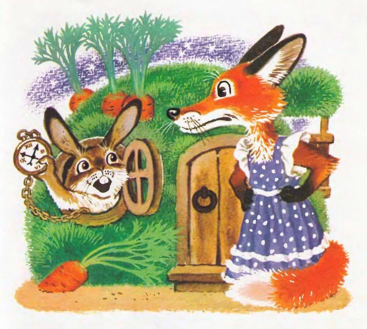 Сказка лиса и заяц #4