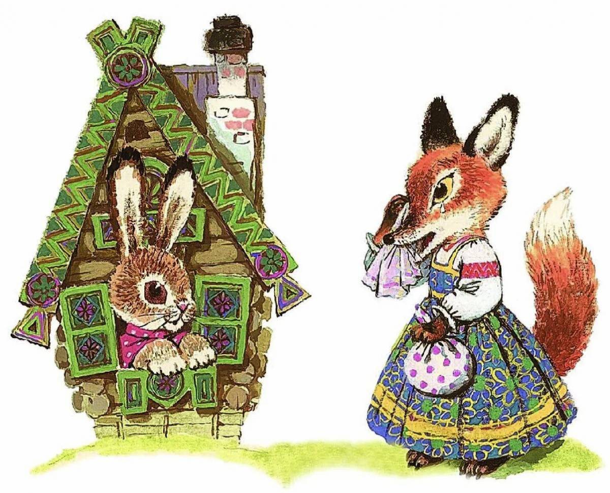 Сказка лиса и заяц #34