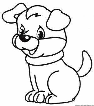 Раскраска собака для детей 4 5 лет #10 #502180