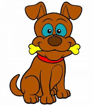 Раскраска собака для детей 4 5 лет #12 #502182