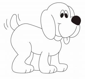 Раскраска собака для детей 4 5 лет #17 #502187