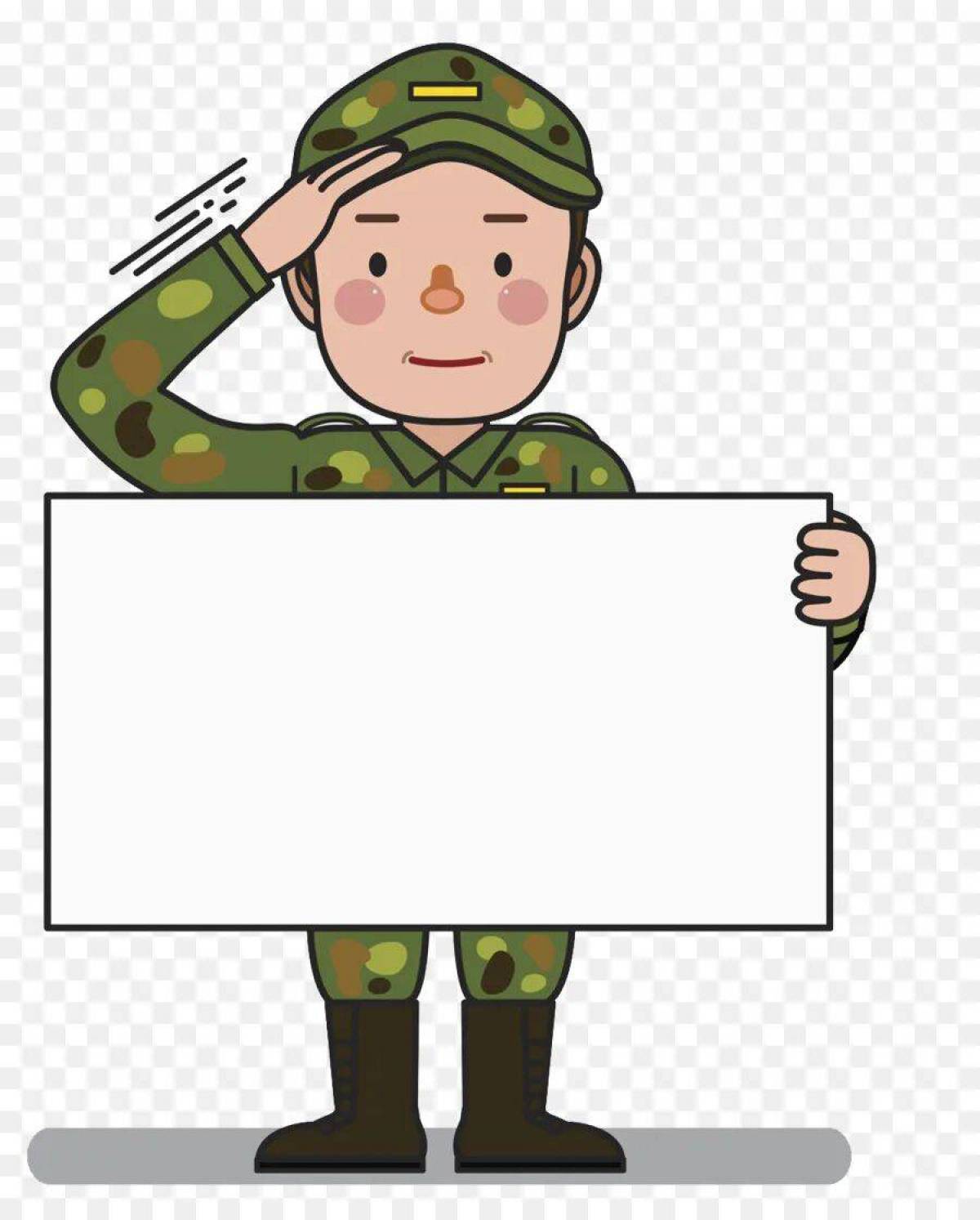 Солдат рисунок для детей #28