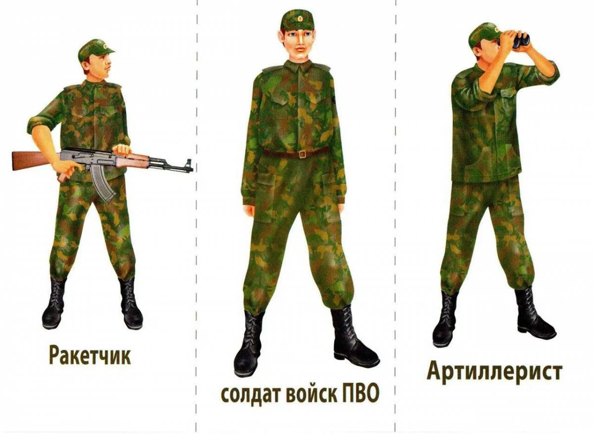 Солдаты разных родов войск для детей #35