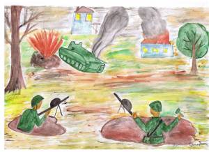 Раскраска сталинградская битва глазами детей #11 #510672