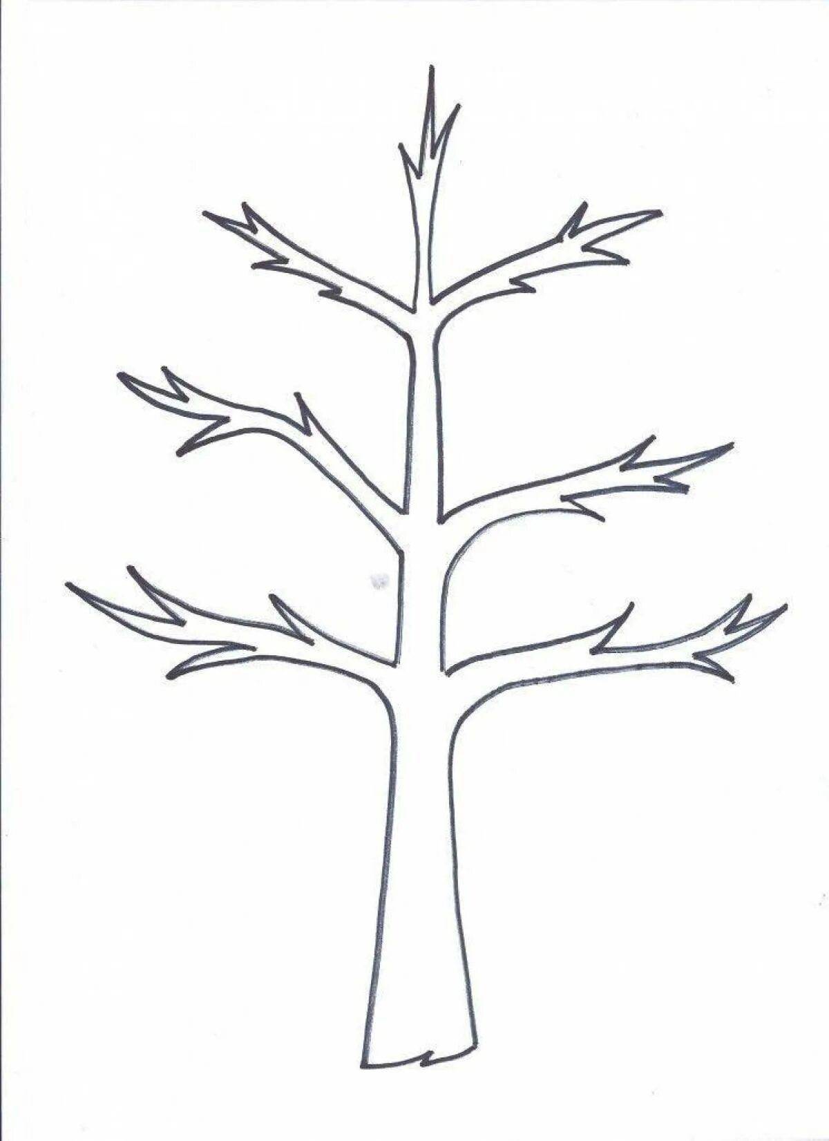 Ствол дерева для детей без листьев #28