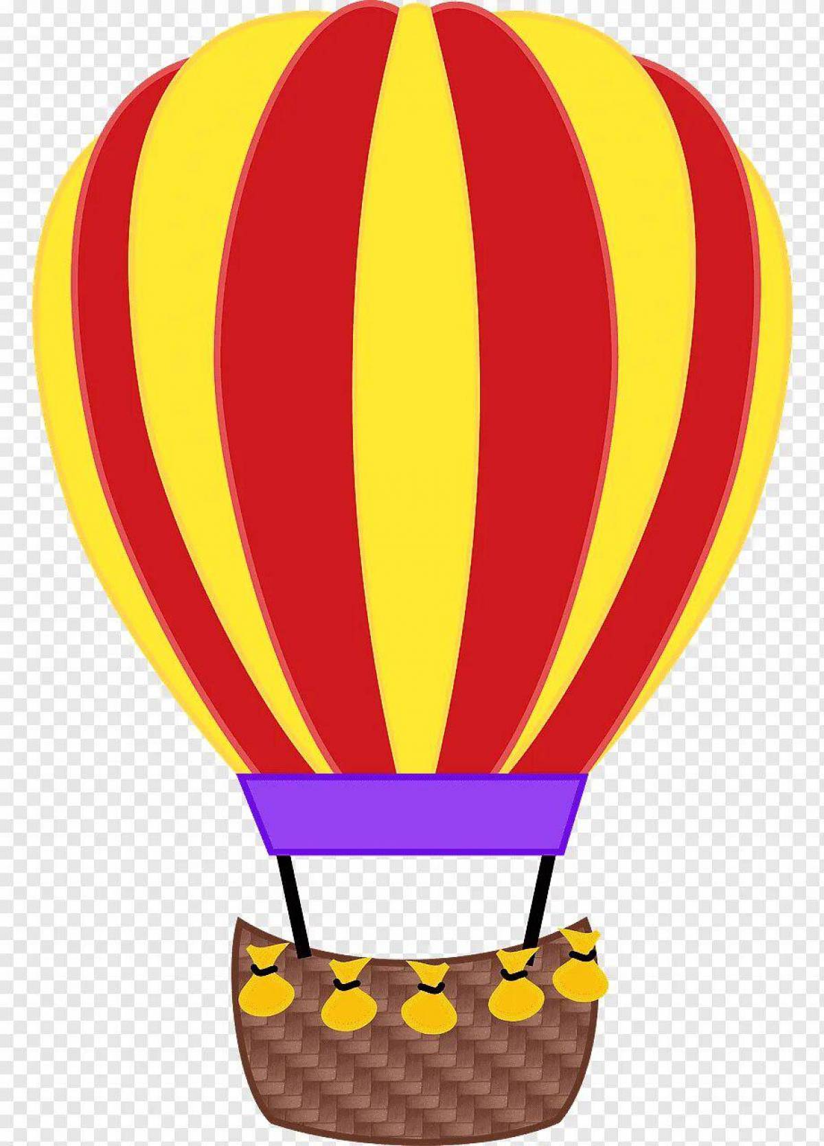 Воздушный шар с корзиной #6