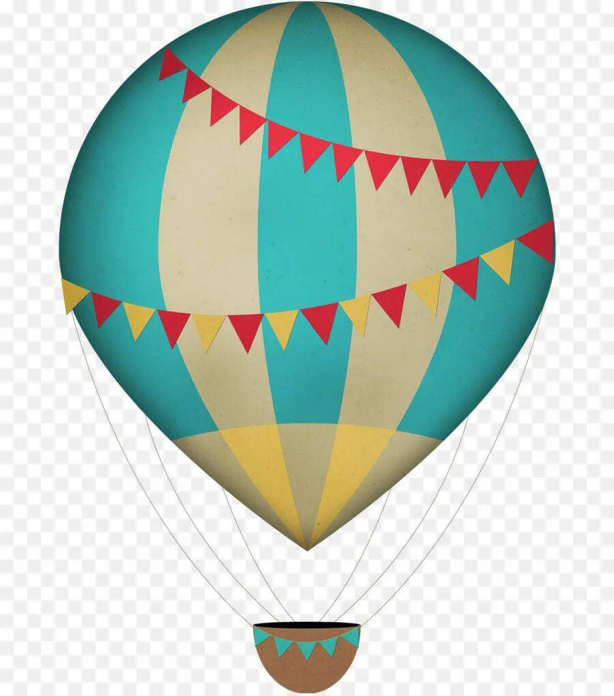 Воздушный шар с корзиной #24