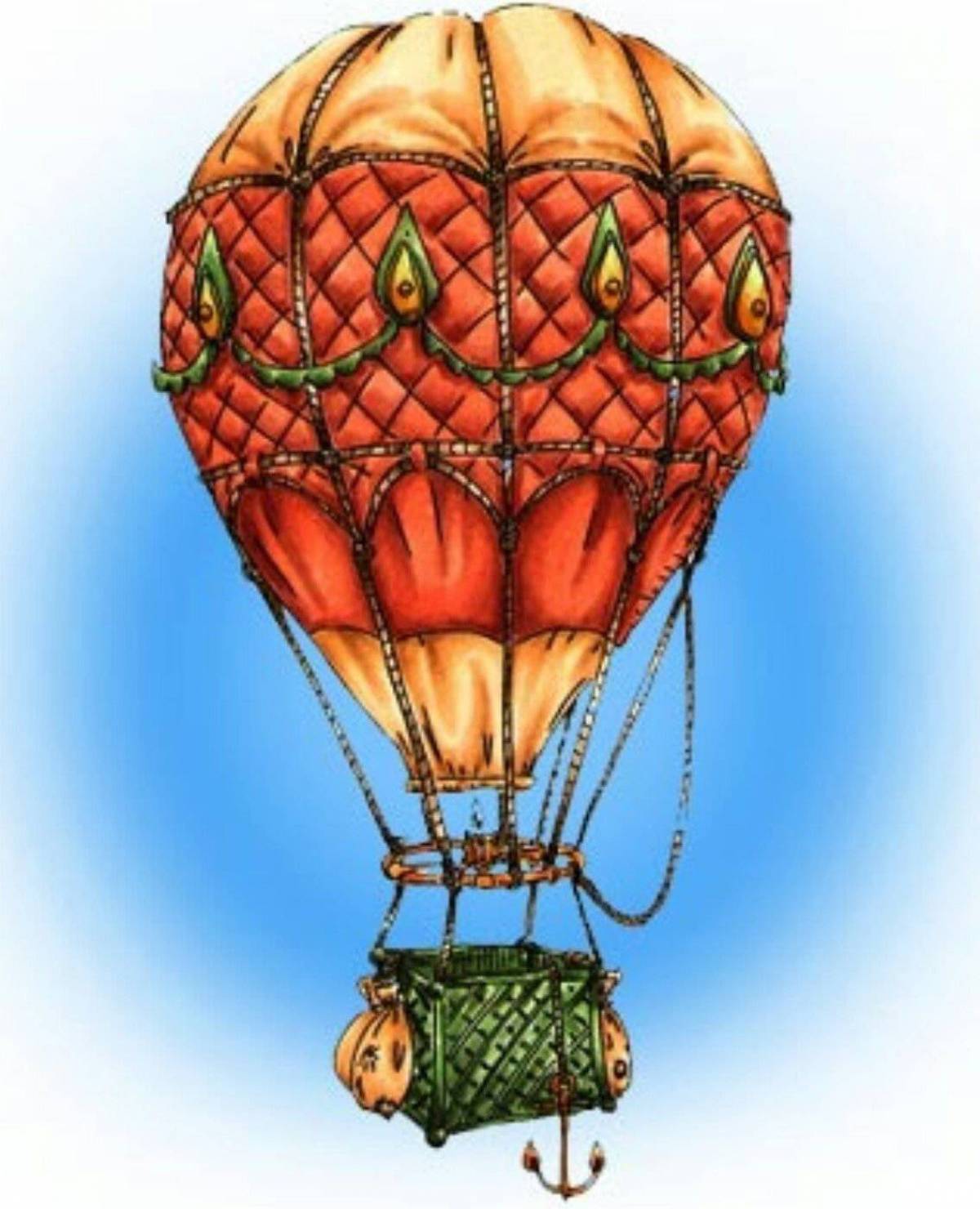Воздушный шар с корзиной #27