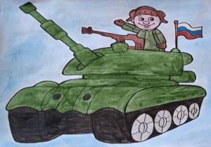 Раскраска танк рисунок для детей #30 #518485