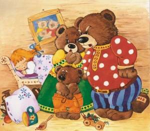 Раскраска три медведя для детей 3 4 лет #11 #529353