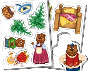 Раскраска три медведя для детей 3 4 лет #25 #529367