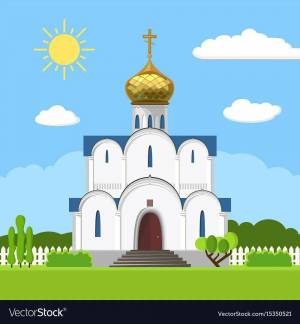 Раскраска церковь с куполами для детей #6 #554028