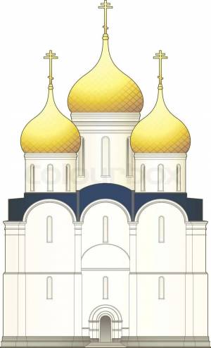 Раскраска церковь с куполами для детей #18 #554040
