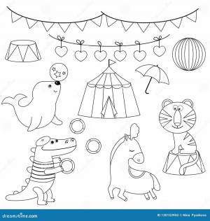 Раскраска цирк для детей 5 6 лет #5 #554120