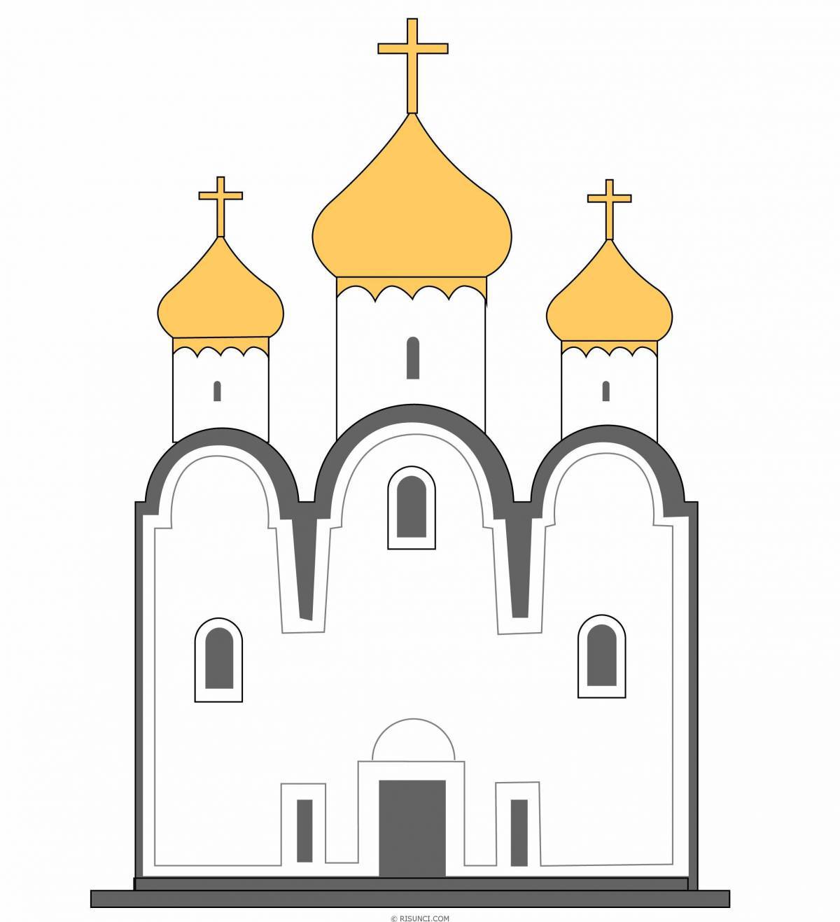 Церковь с куполами для детей #13